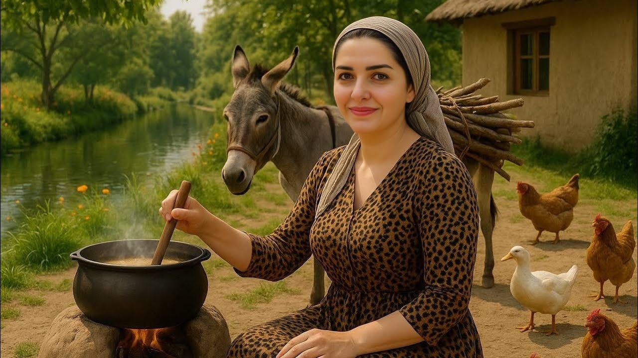 Village Life Cooking: Traditional Stuffed Goose Recipe in the Countryside