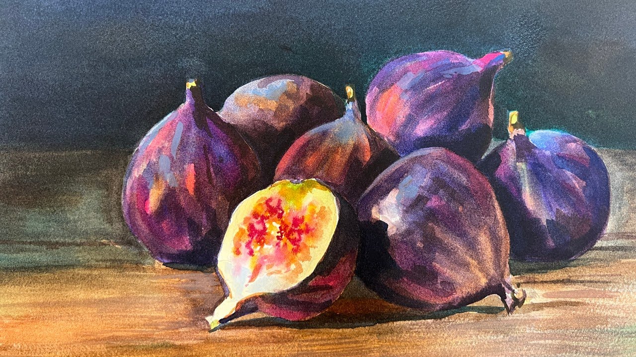Fig Watercolor Paint Along with Sara Jo Renzulli