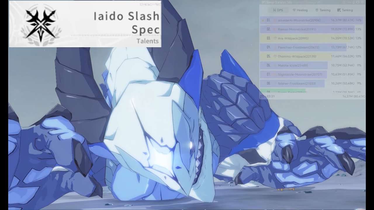 Stormblade Iaido/Ice Dragon Brutal! gameplay - Blue Protocol SR