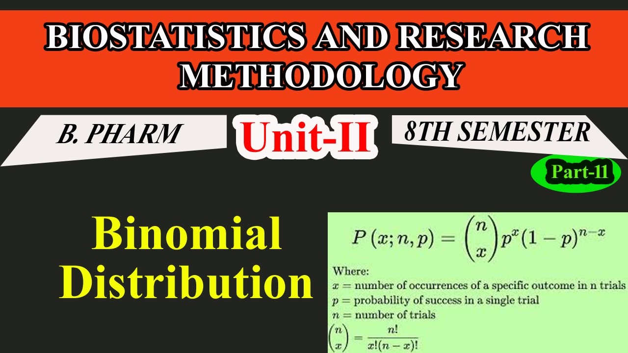 Binomial Distribution | B.Pharm 8th Semester | Biostatistics Explained #carewellpharma
