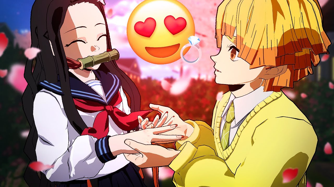 Zenitsu pediu a Nezuko em namoro - Demon Slayer VR