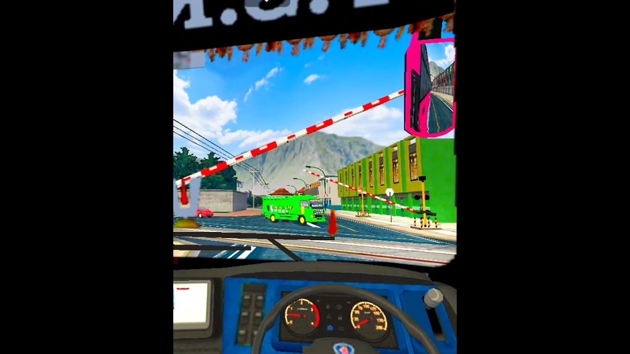 🤩Indian map mod in bus simulator#railway#crossing#bussimulatorindonesia#viral