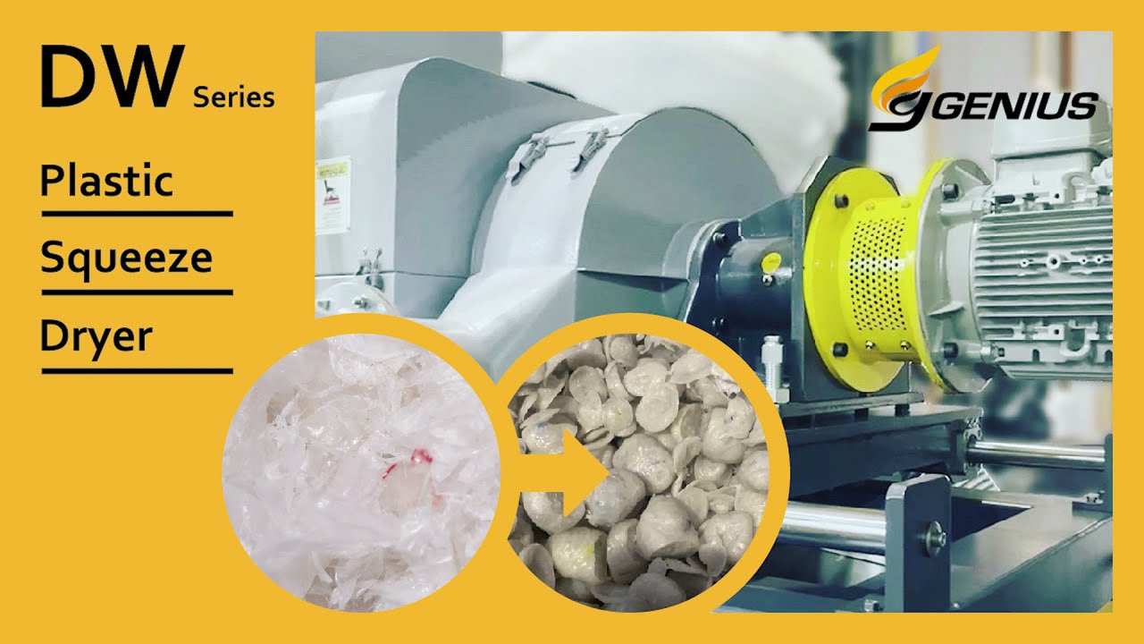 Squeezing Dryer For LDPE/PP Plastic Recycling - Genius Machinery