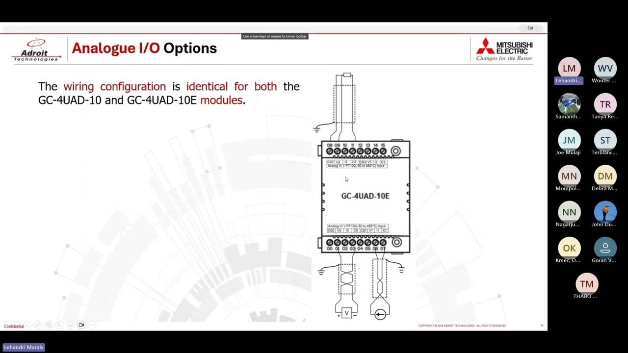 GOC43 Analogue Inputs and Outputs | Webinar 7 – Mitsubishi Electric PLC & HMI