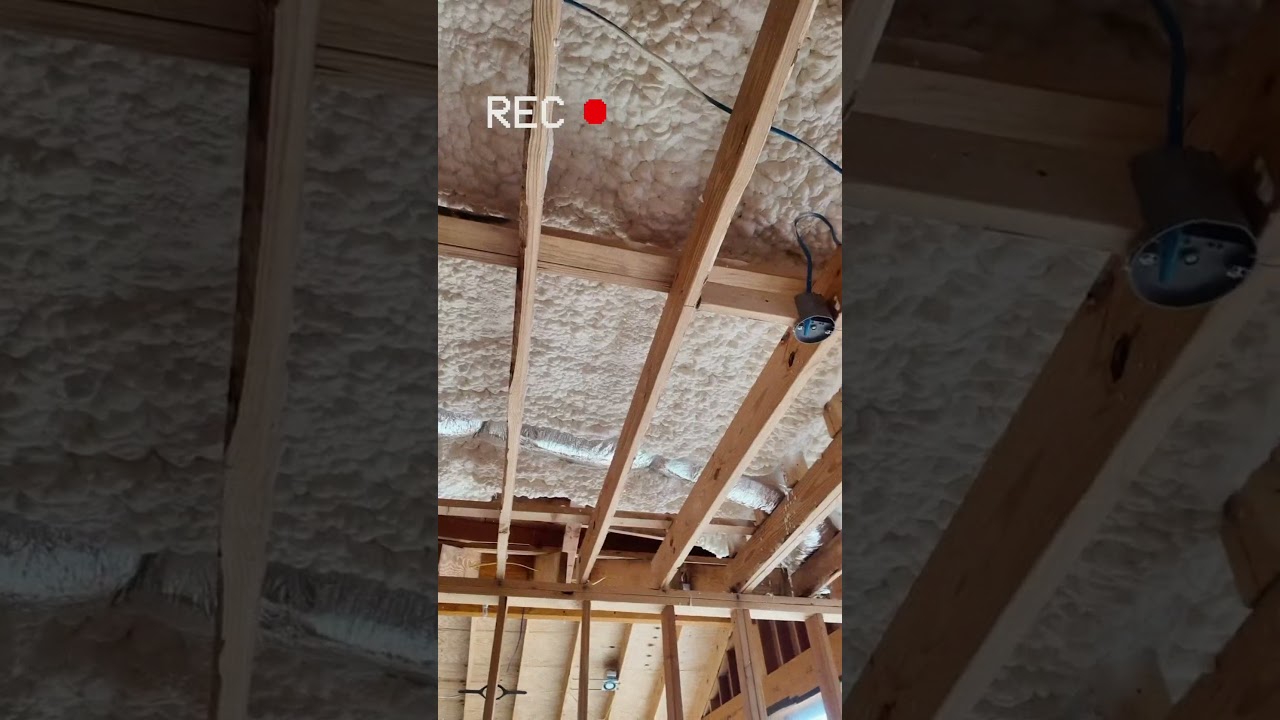Open Cell Spray Foam Installed in Roofline | Attic Insulation Upgrade 