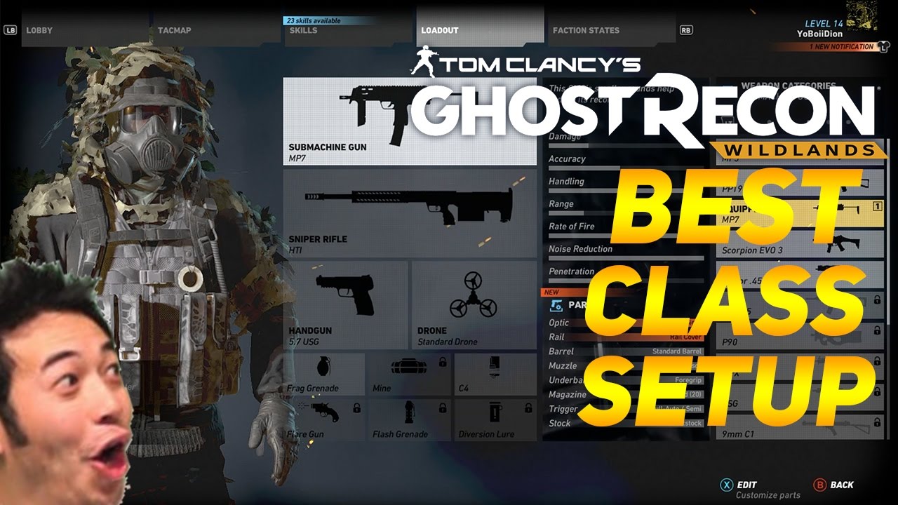 *Best Class Setup* (MP7 & HTI w/T5Xi Locations) -Ghost Recon Wildlands