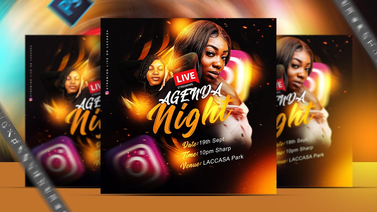 Night Party Event Flyer Design | Ladies Night Club Flyer | Photoshop Tutorial