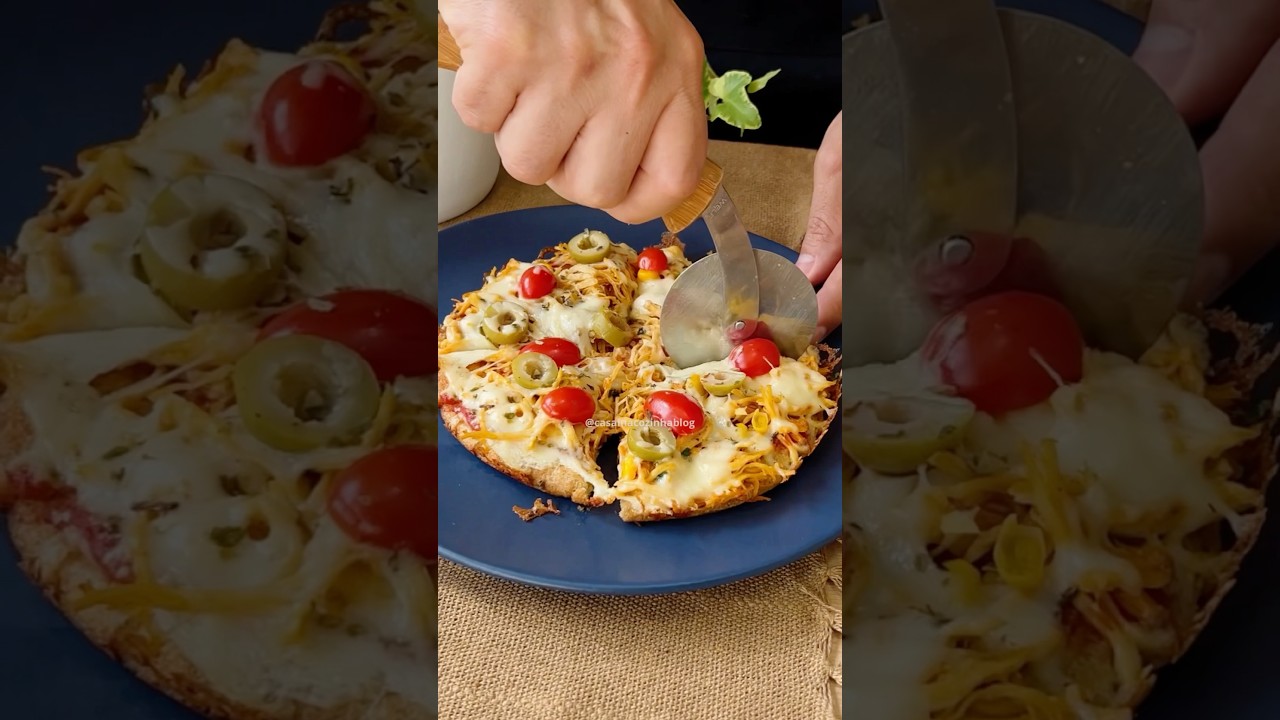 Pizza de frigideira sem glúten e sem lactose