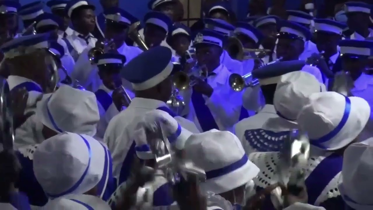 Reformed St John AFM band playing #239 Ngingompofu Ngingumoni