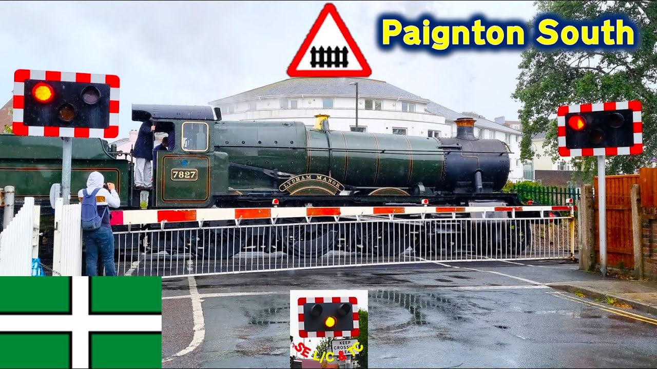 Rare Barriers at Paignton South Level Crossing, Devon