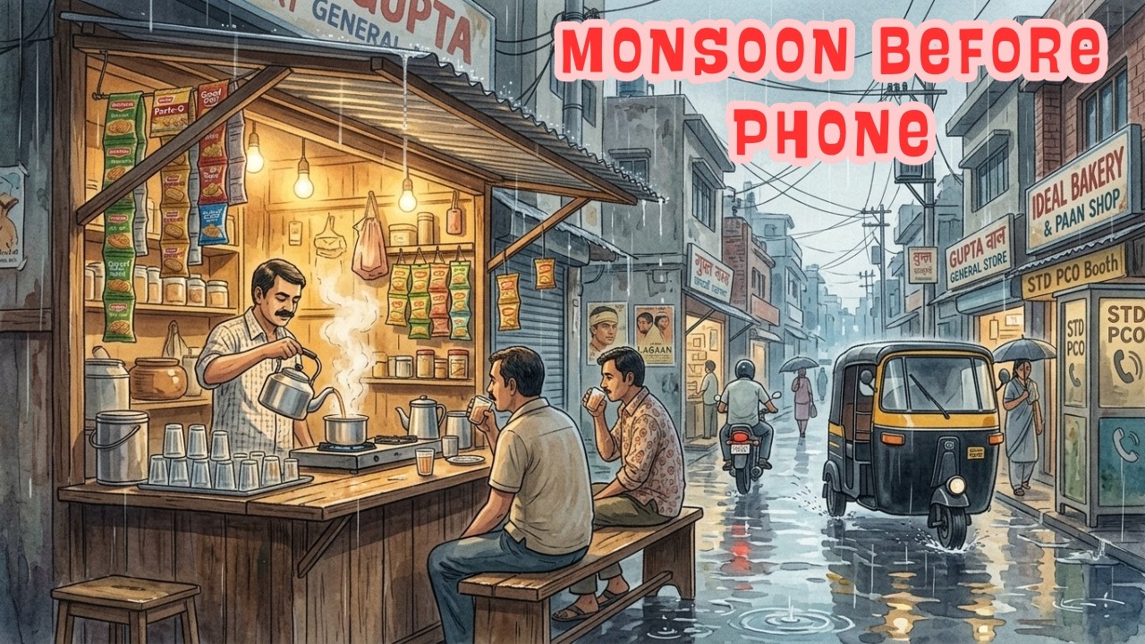 20 Minutes of Rainy Season Nostalgia | 90s Village Life, Power Cuts & Cozy Memories | Ghibli style