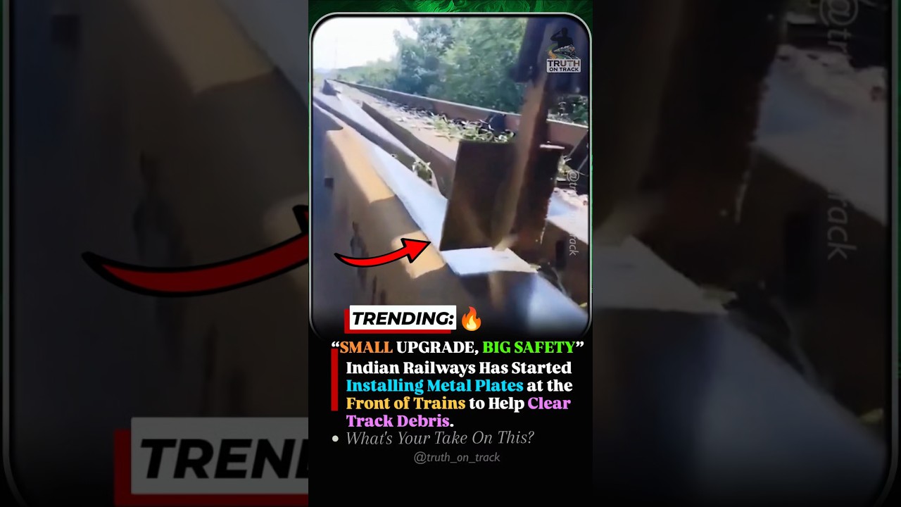 Indian Railways Tests New Metal Plate Safety Device to Help Clear Track #shorts #indianrailways