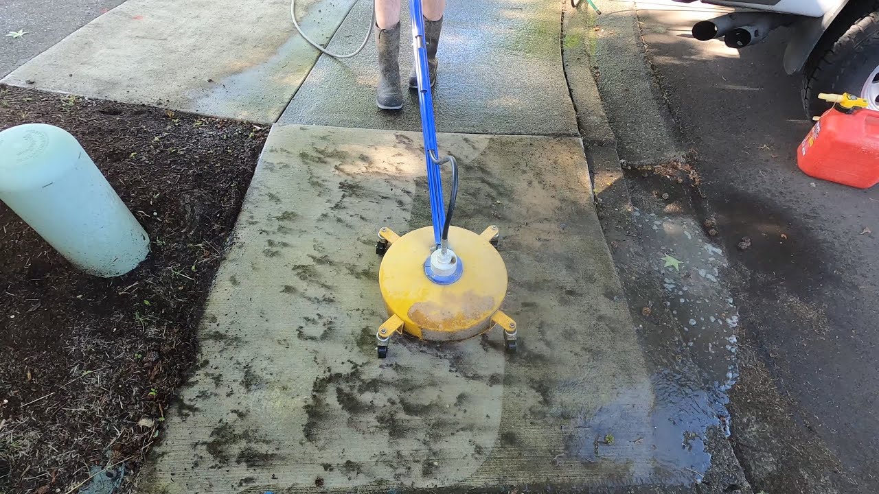 How to remove leaf stains from your concrete. ASMR (Satisfying) - Real Time.