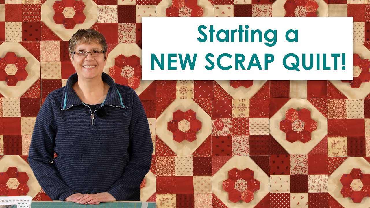 Starting a new scrap quilt layout with variations of the 9 patch block