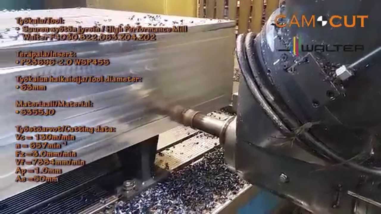 Material removal with Nicolas Correa FP 40/40S using Walter Tools F4030 High Feed Mill  | Koneistus