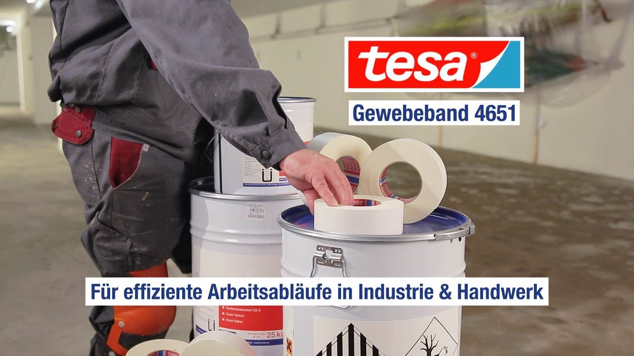 Produktfilm tesa Gewebeband - die starke L&ouml;sung bei Bodenbeschichtungen