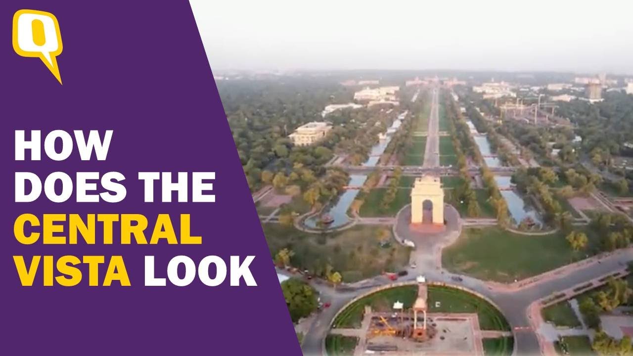 Watch: Drone Footage and Aerial View of Central Vista Avenue Ahead of PM Modi's Launch | The Quint