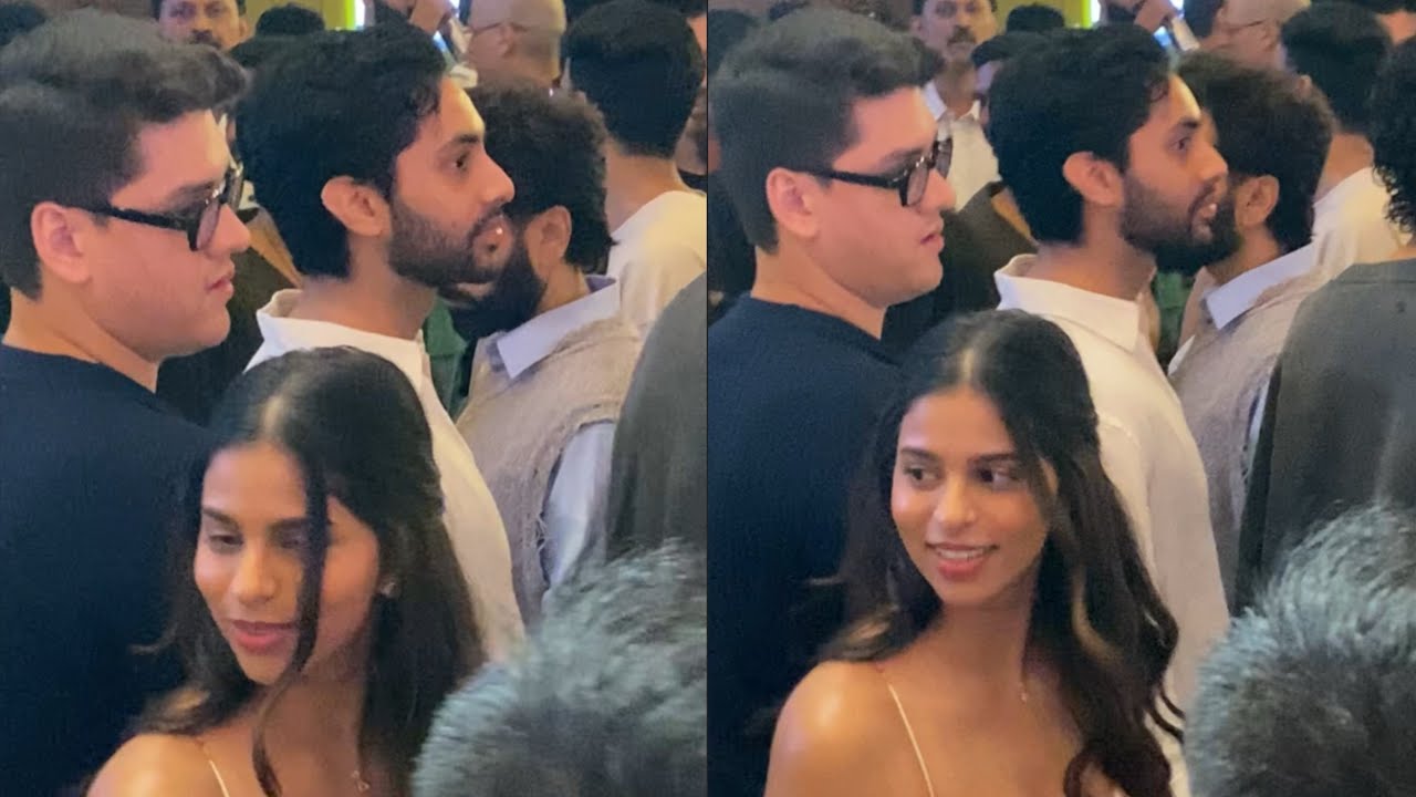 When Agastya Nanda  taking Care Of Suhana Khan At Call Me Bae Movie Screening in Mumbai