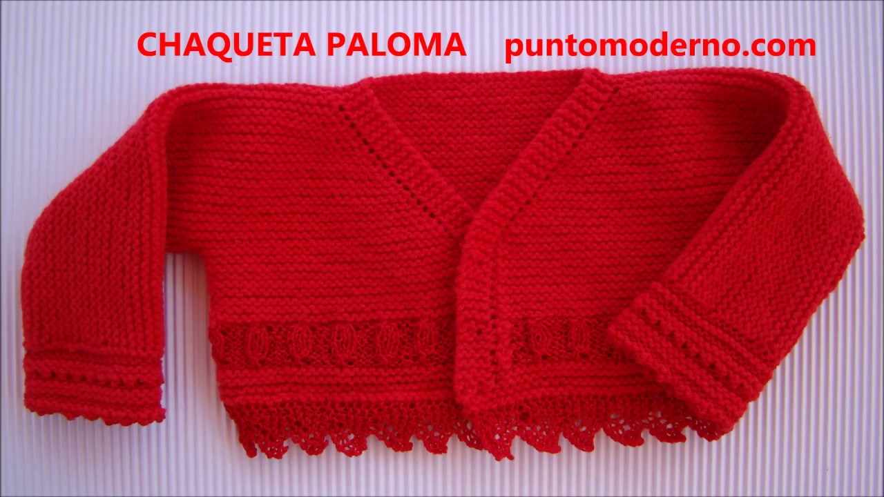 CHAQUETA de BEBÉ PALOMA- BABY CARDIGAN (ENGLISH PATTERN)