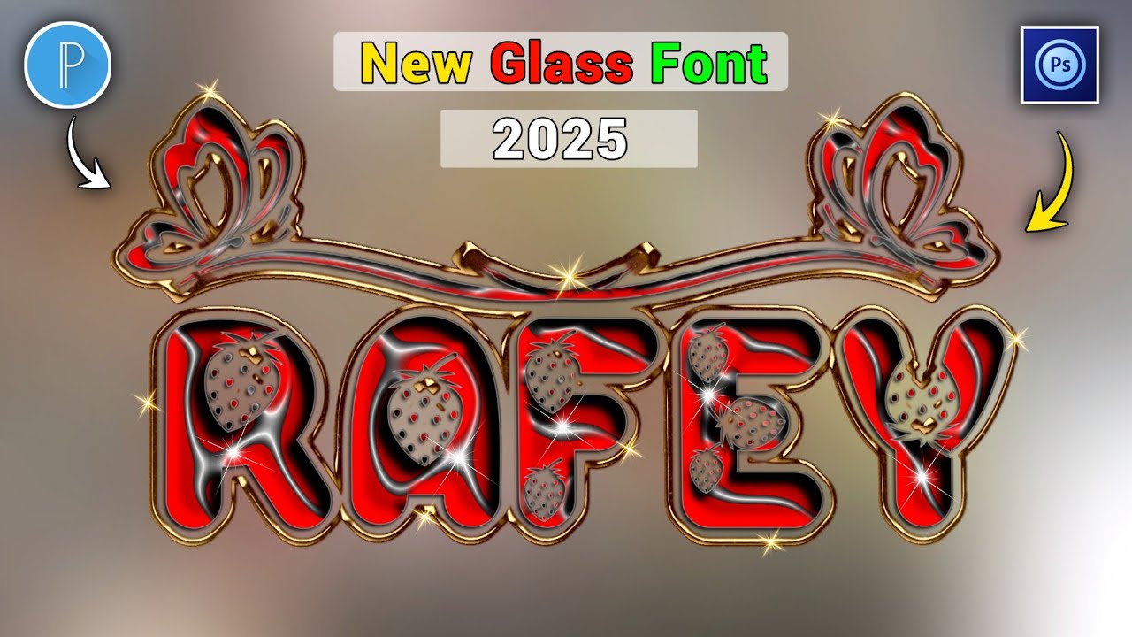 How To Make Glass Font Editing In PS Touch Pixellab | Glass Font Dp editing | Glass Font Editing