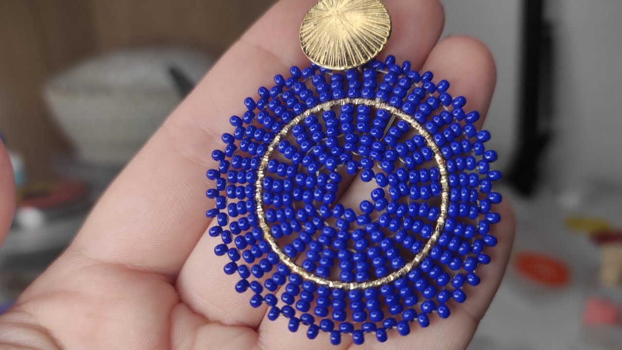 🔵COMO HACER ARETES SENCILLOS EN MOSTACILLA SOBRE ARO💖
