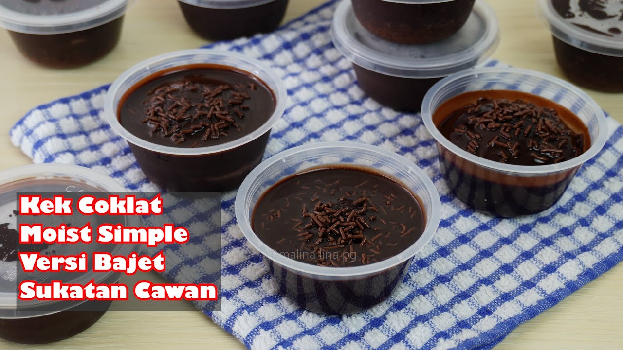 Cara Buat Kek Coklat Kukus Simple Mudah & Sedap | sukatan cawan | malina lina pg