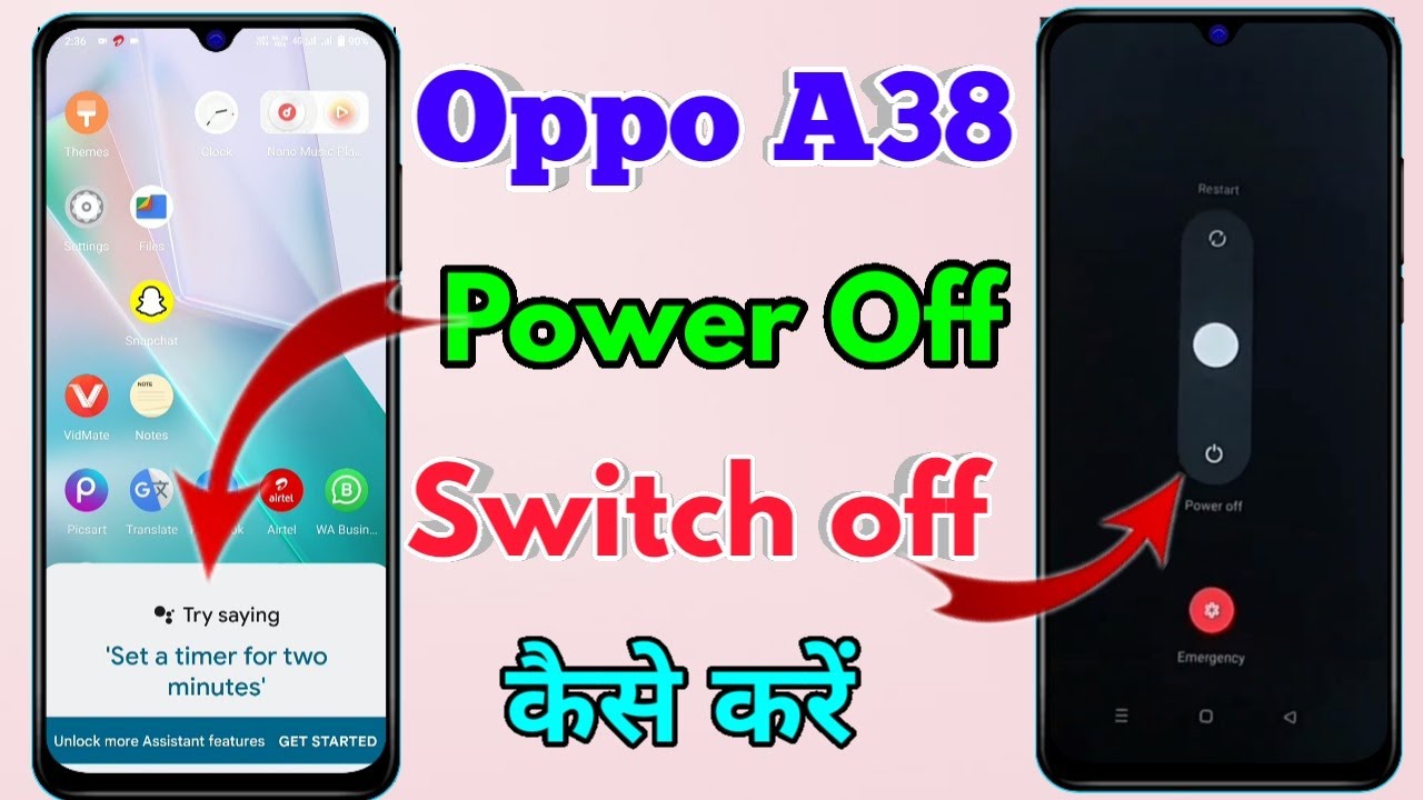 how to power off oppo a38, oppo a38 power off kaise kare