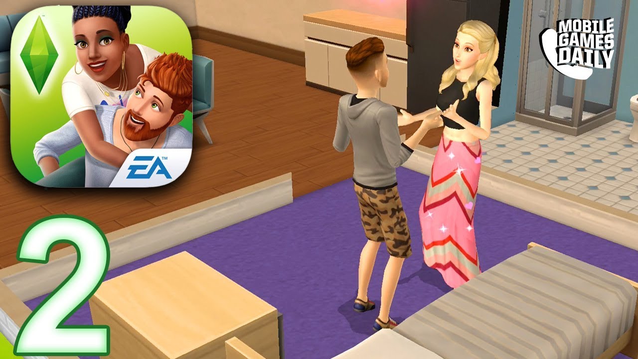 THE SIMS MOBILE Gameplay Part 2 - Dating a Sim (iOS Android)