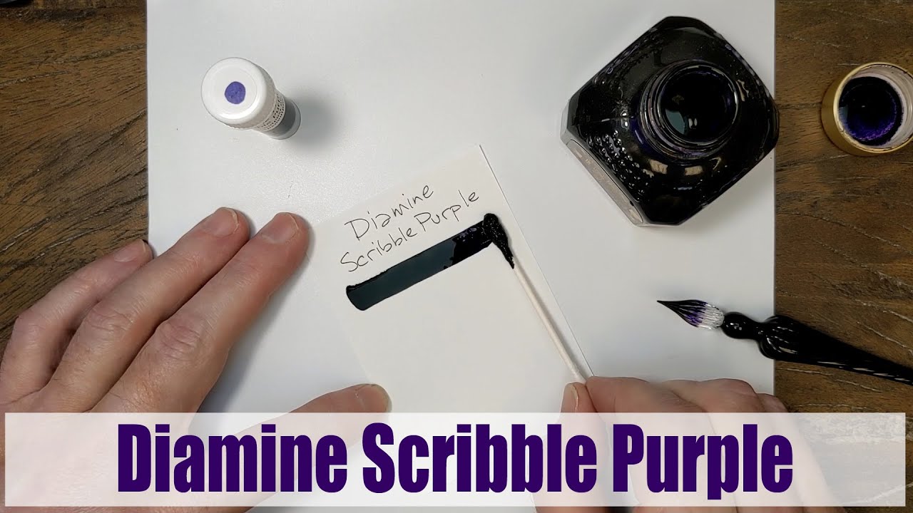 Diamine Scribble Purple writing sample