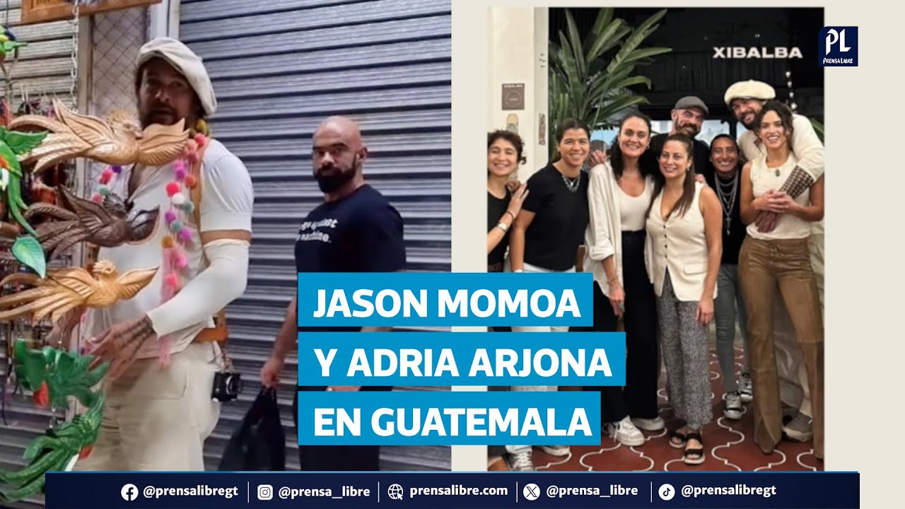 ¡Hollywood en Guatemala! Jason Momoa y Adria Arjona visitan la ciudad, Antigua y las ruinas de Tikal