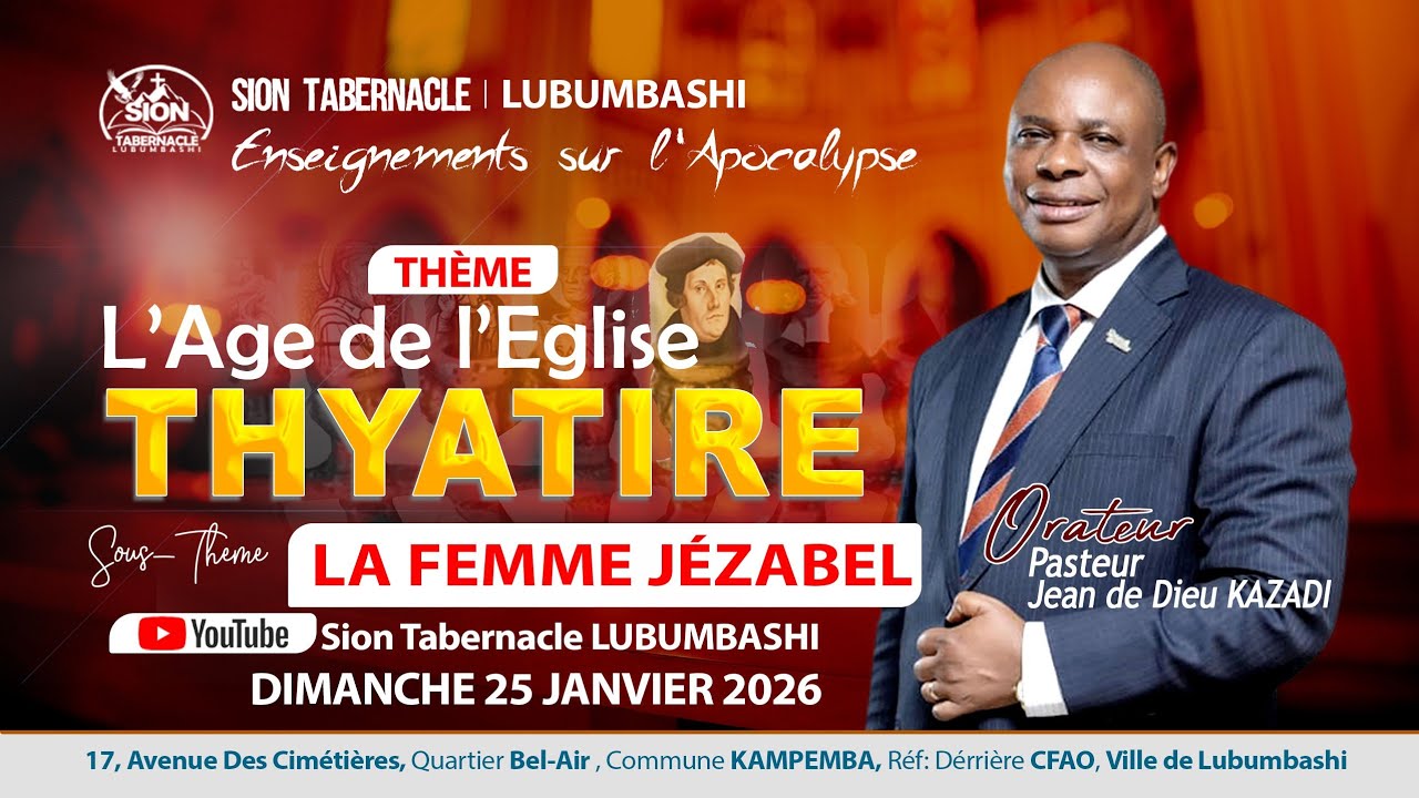 AGE DE THYATIRE N°20   | Dim 25 Janvier 2026 | SionTab