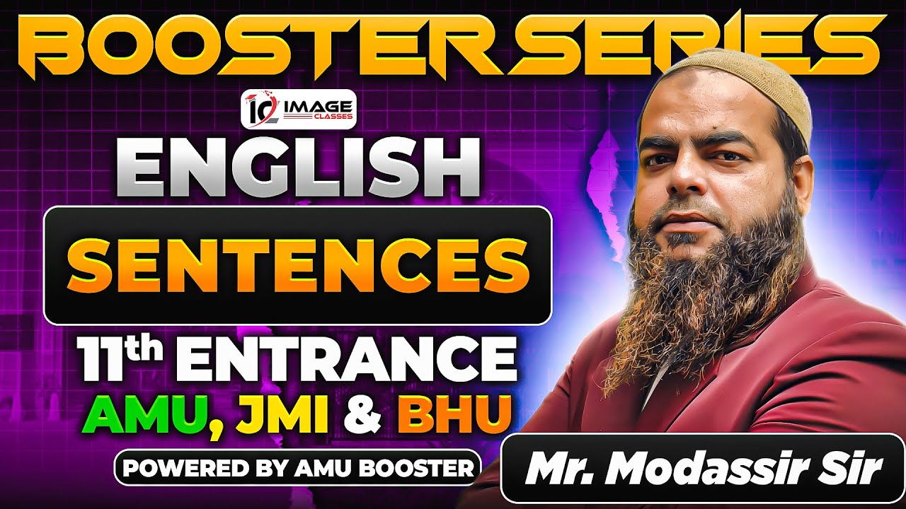 Sentences | English | 11th Entrance Science & Diploma | By Modassir Sir | Booster Series