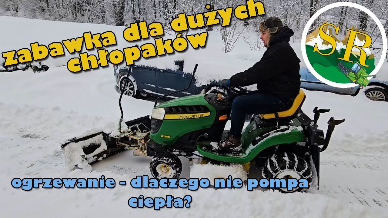 John Deere X135R - odśnieżanie posesji traktorkiem ogrodowym. Wybraliśmy rodzaj ogrzewania!