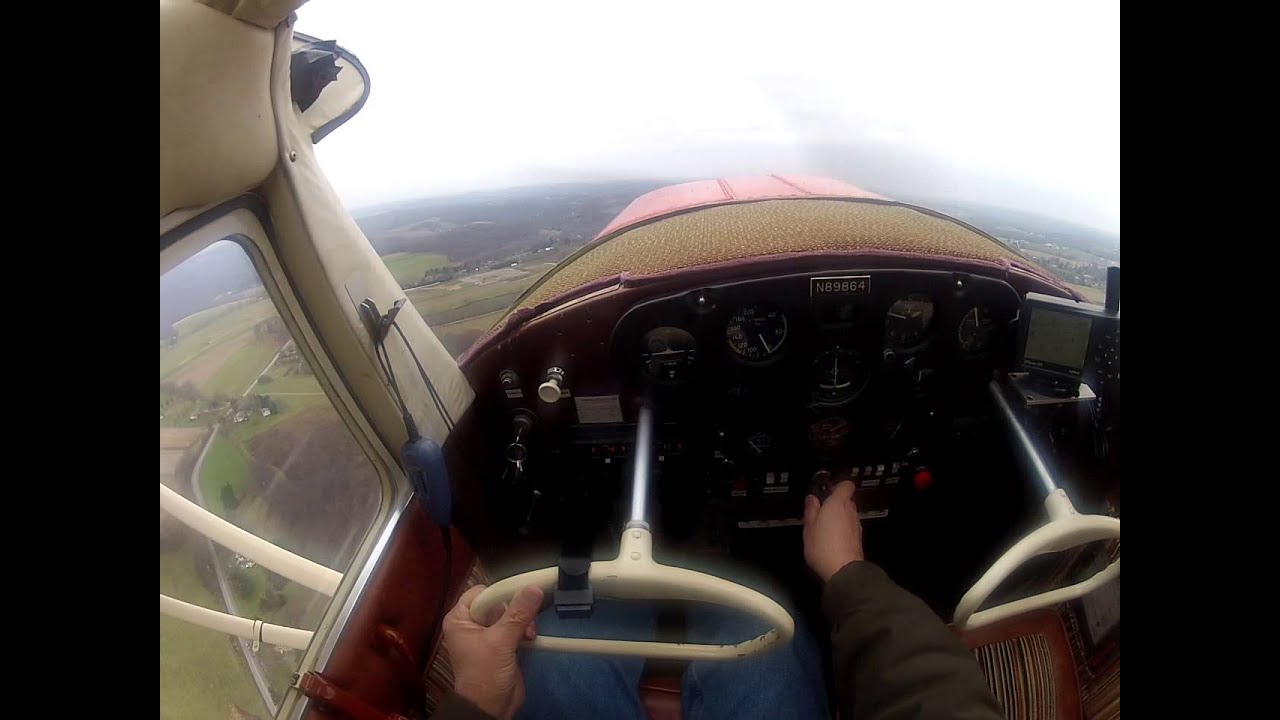 Cessna 140 Take-Off and Landing - A GoPro Video From the Cockpit