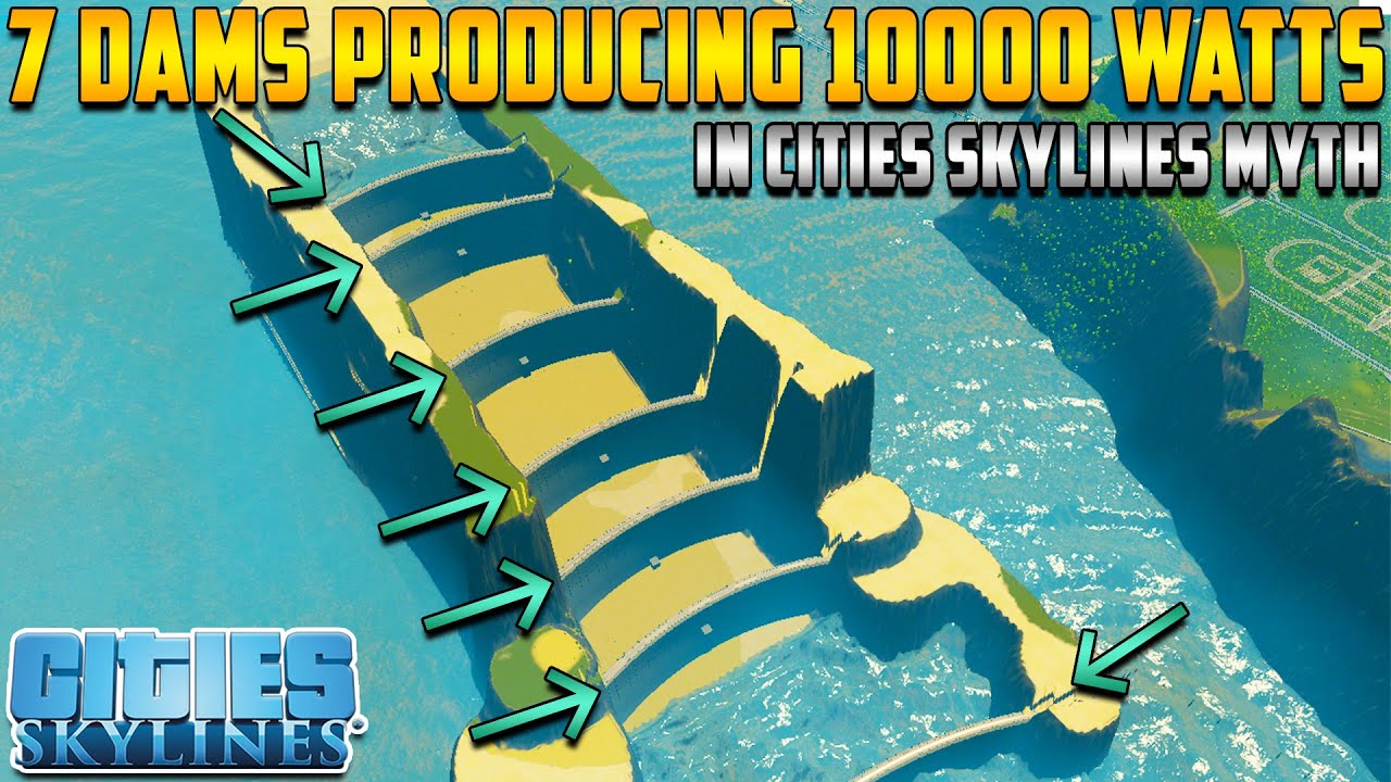 7 Dams Producing 10000 Watts In Cities Skylines - Cities Skylines Hindi Gameplay - Myth Series Part4