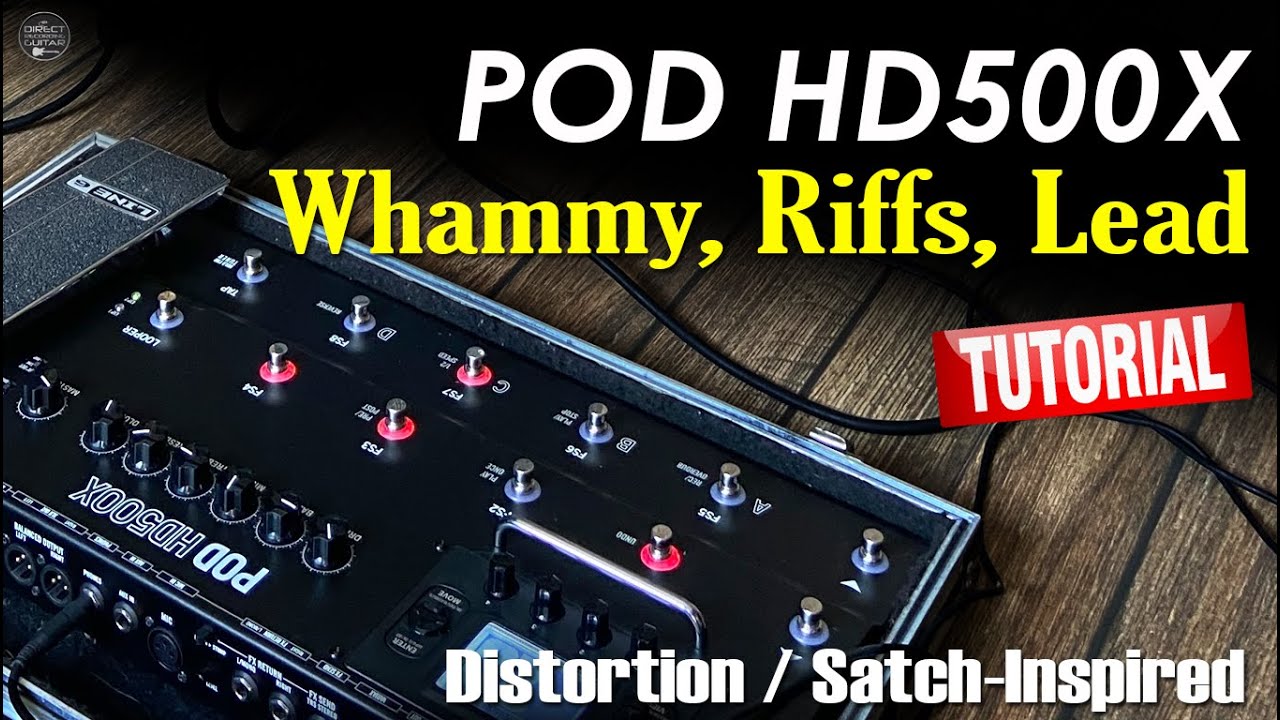 POD HD500X Whammy, Riffs, Lead Guitar FREE Settings: Satch-Inspired | TUTORIAL