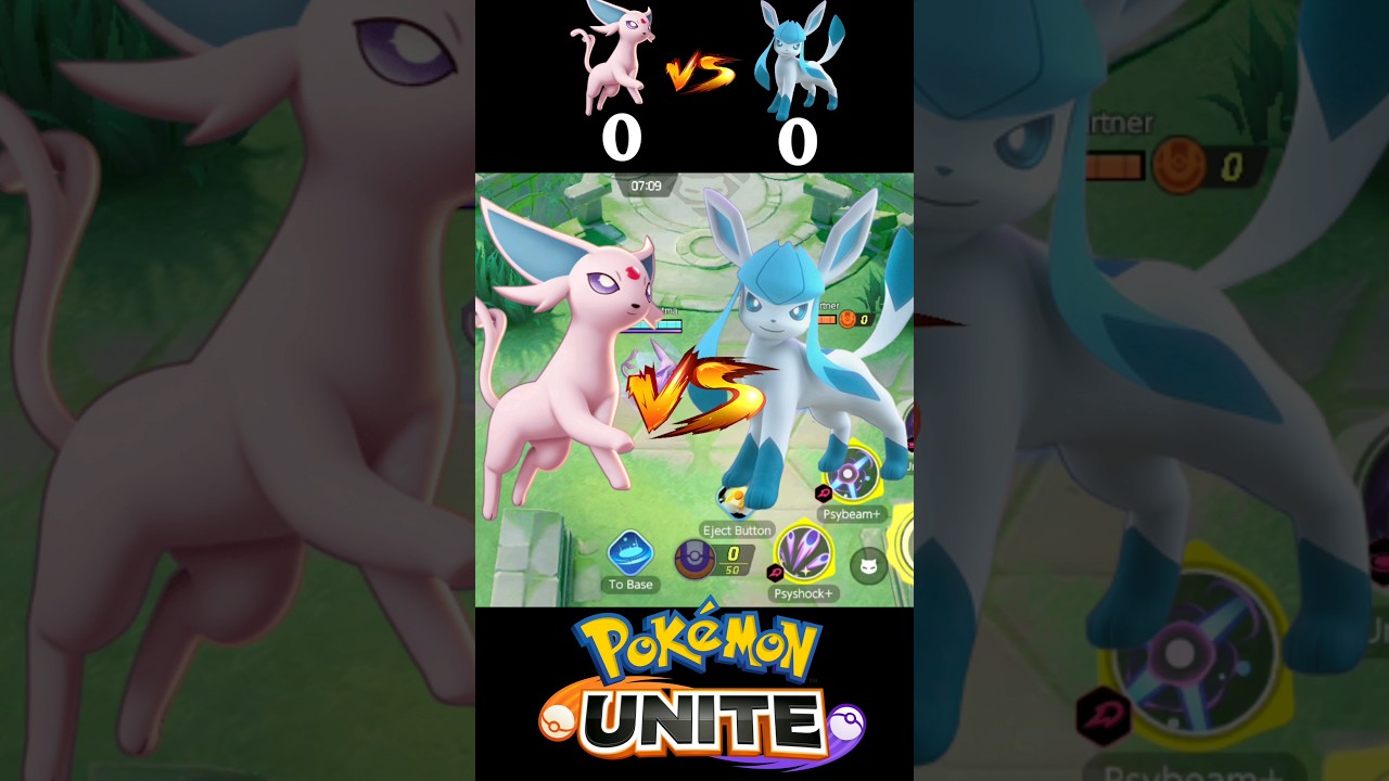 Espeon vs Glaceon Ultimate Showdown 💥|| Pokemon unite