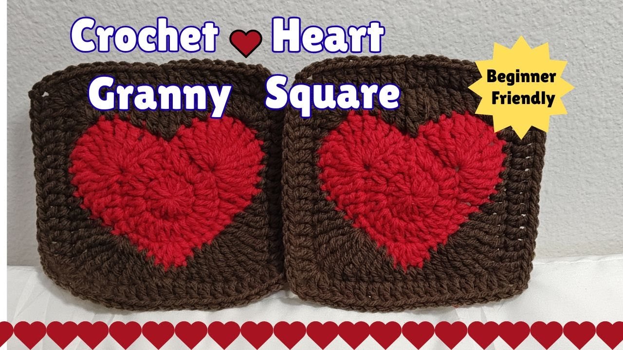 Heart Granny Square- Beginner Friendly