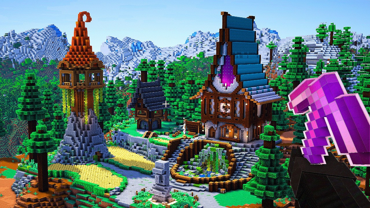 24 Horas construindo uma VILA no minecraft!