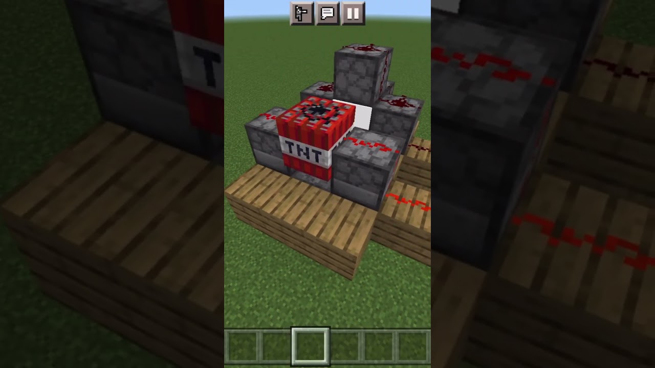 Tiny but strong tnt canon! #minecraft #redstone