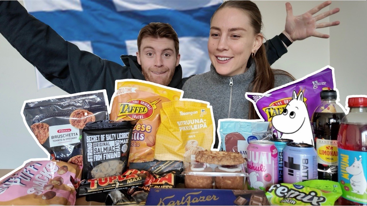 trying Finnish snacks!!