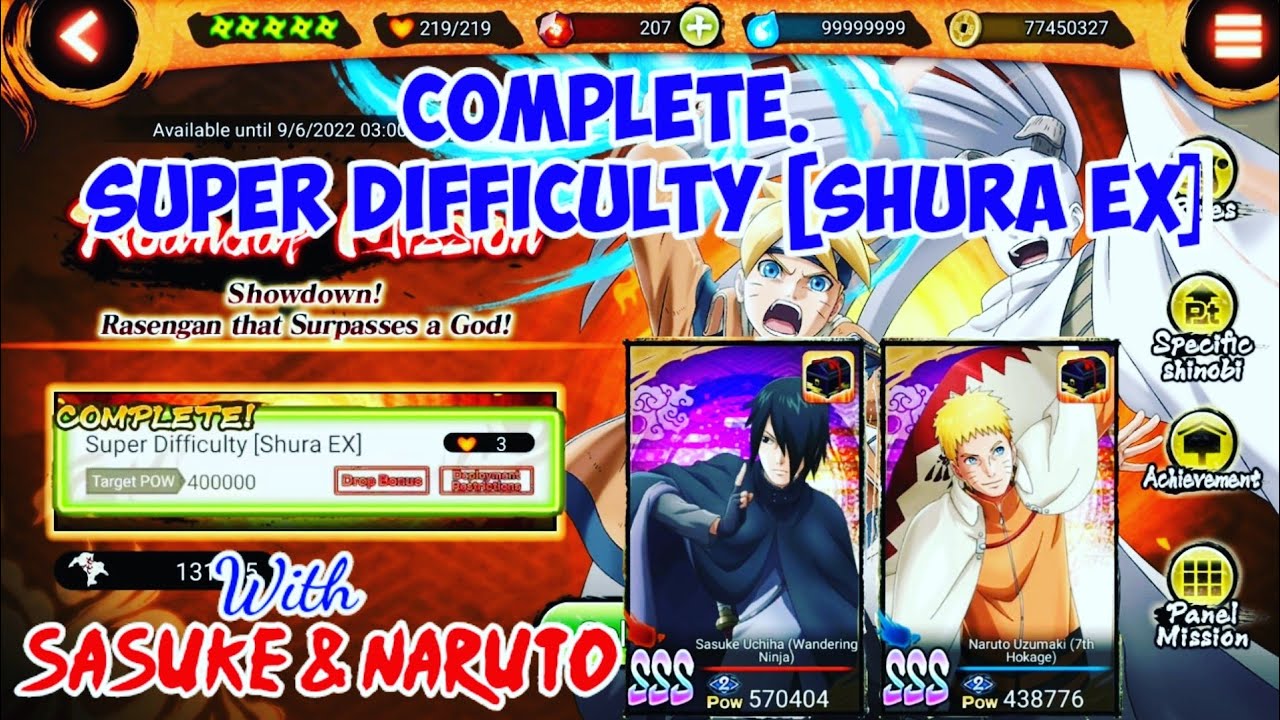 NxB NV || complete [Shura EX] with Sasuke & Naruto