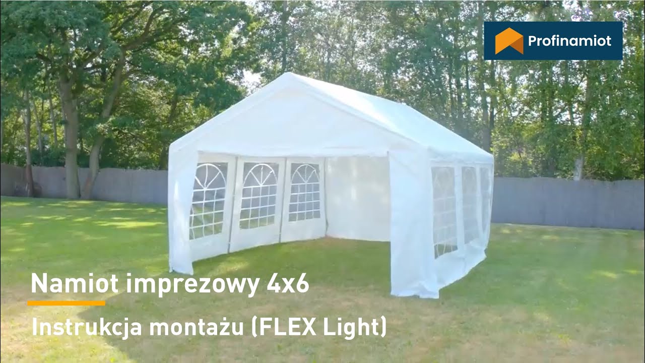 Namiot Imprezowy (PE) – Montaż 4x6m OPTILine Economy