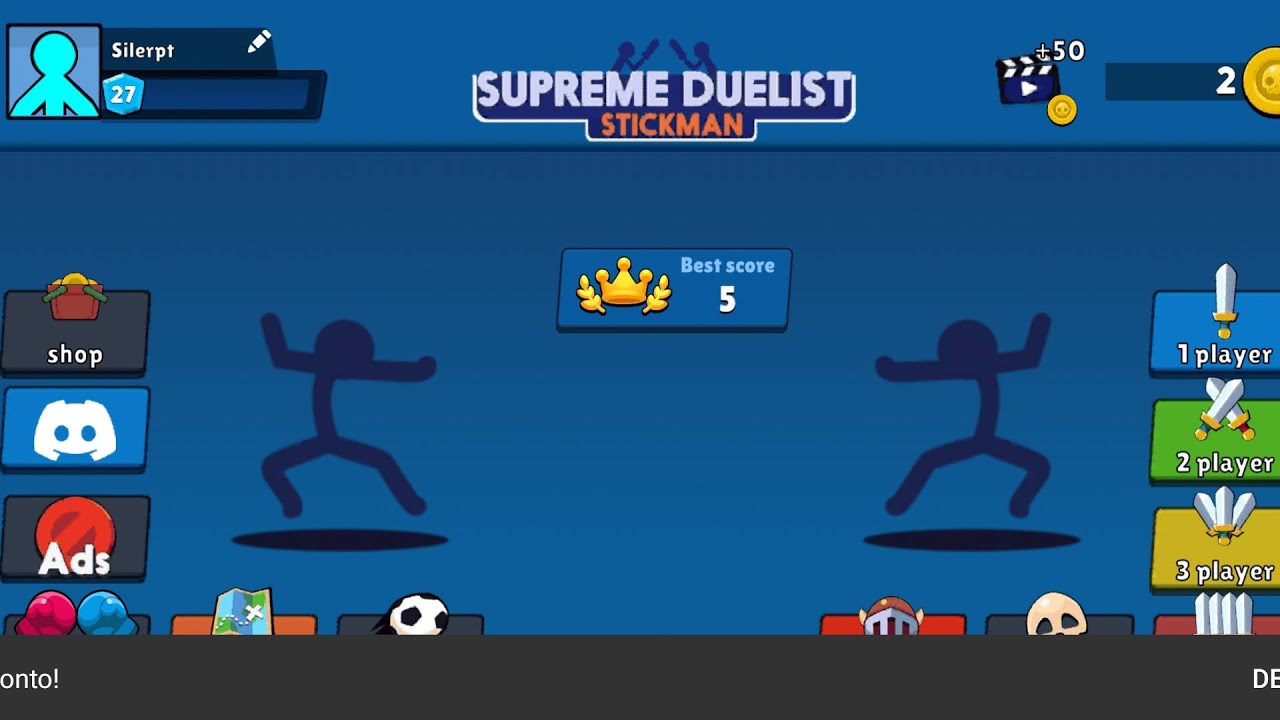 Gameplay e supreme duelist stikman com arm cannon #brasil #supremedueliststikman #silerpt 