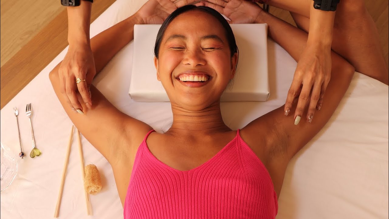 ASMR Underarm Massage Whispers and Tingles with EJ!