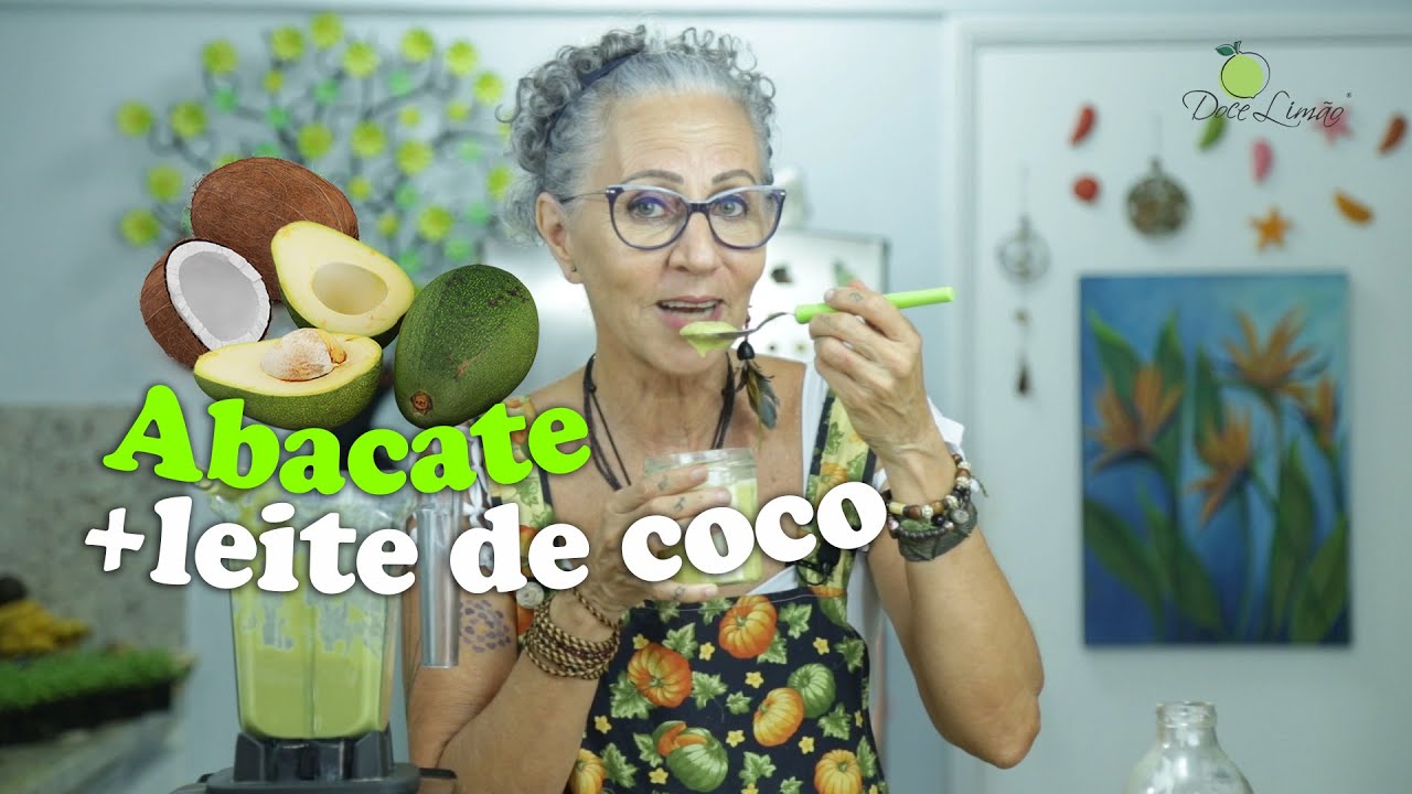 Vitamina de abacate com leite de coco (vegana) - Cruzinha Prática Doce Limão