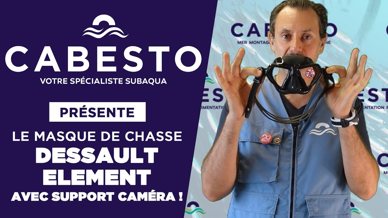 Cabesto présente : le masque de chasse Dessault Element (avec support caméra intégré).
