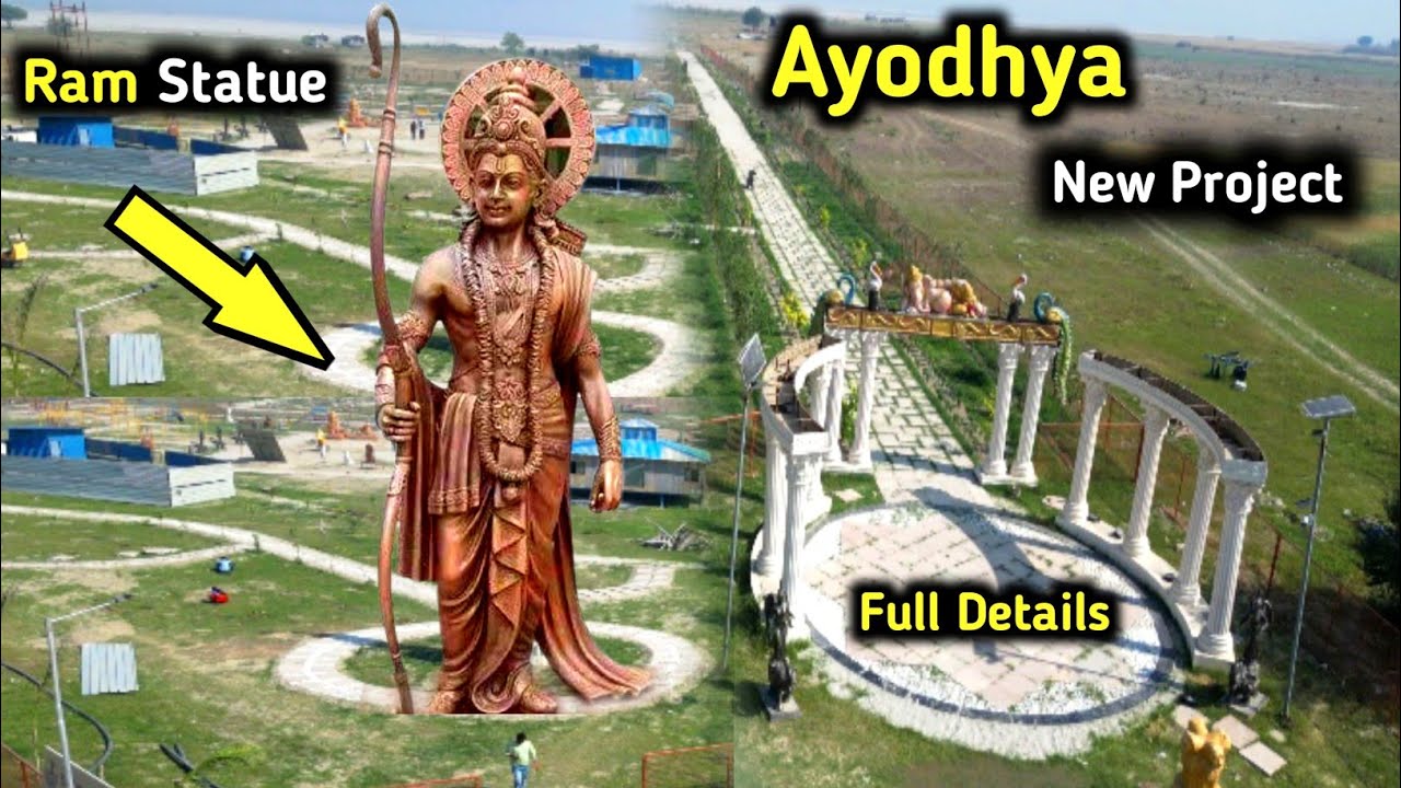 Ayodhya 'नदी के बीचो-बीच बन रहा है याह पार्क | Ayodhya Saryu ghat | shree Ram statue | Ayodhya