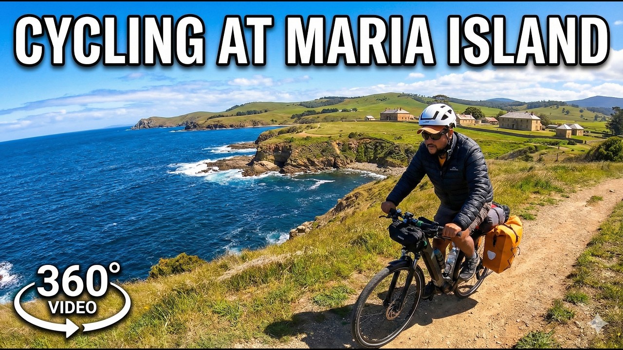 Maria Island Full Tour By Cycle - 360 Video 4K