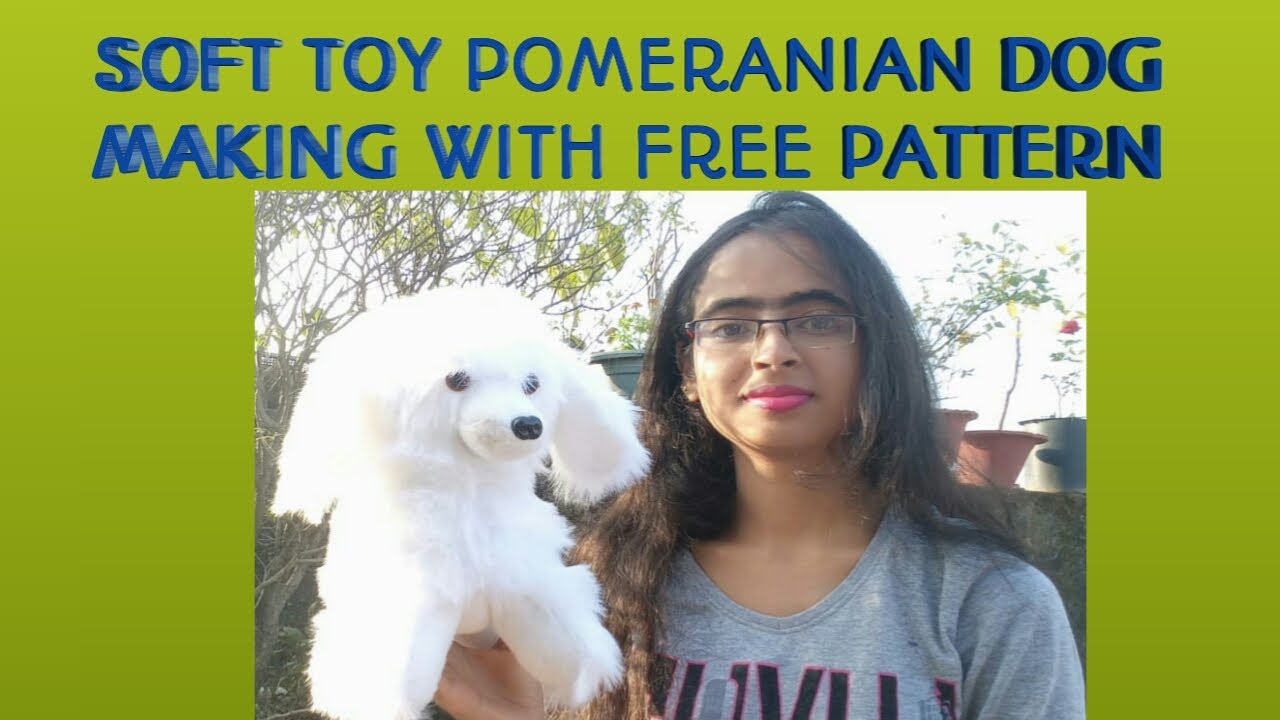 Soft Toy Dog... DIY Soft toy Fluffy Dog Making At Home In Hindi Step By Step